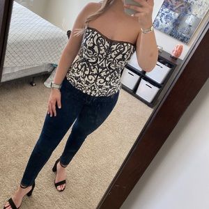 WHBM fleur de lis bustier🖤